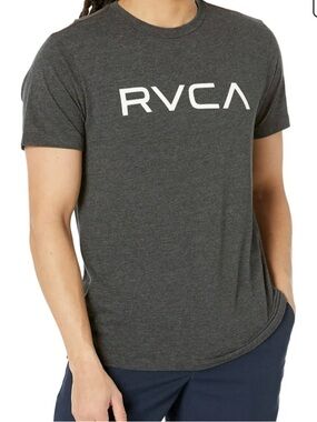RVCA Men’s Vintage Dye T-Shirt Slim Fit Size XL Heather Black